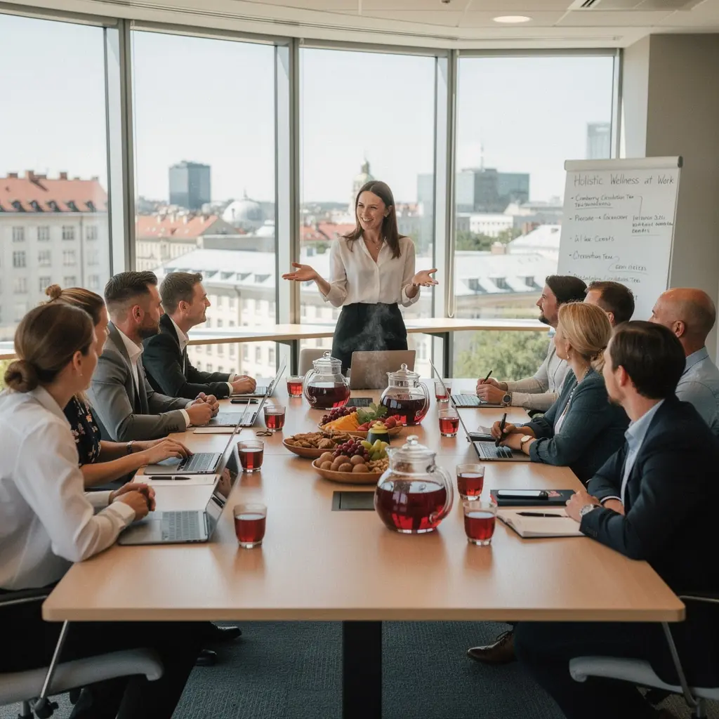 Branded pakuotė su spanguolių arbata, skirta širdies ir šlapimo sistemos sveikatai.